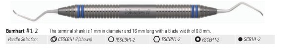 Universal Curette Barnhart Double End Size 1/2 DuraLite Round Stainless Steel Ea thumbnail 5