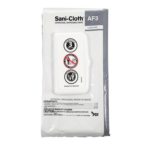 Sani-Cloth AF3 Germicidal Wipes X-Large Soft Pack 80/Pk thumbnail 2