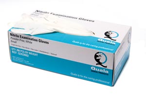 Examination Gloves, Nitrile, Powder Free, Textured, White, Small, 200/Bx thumbnail 2