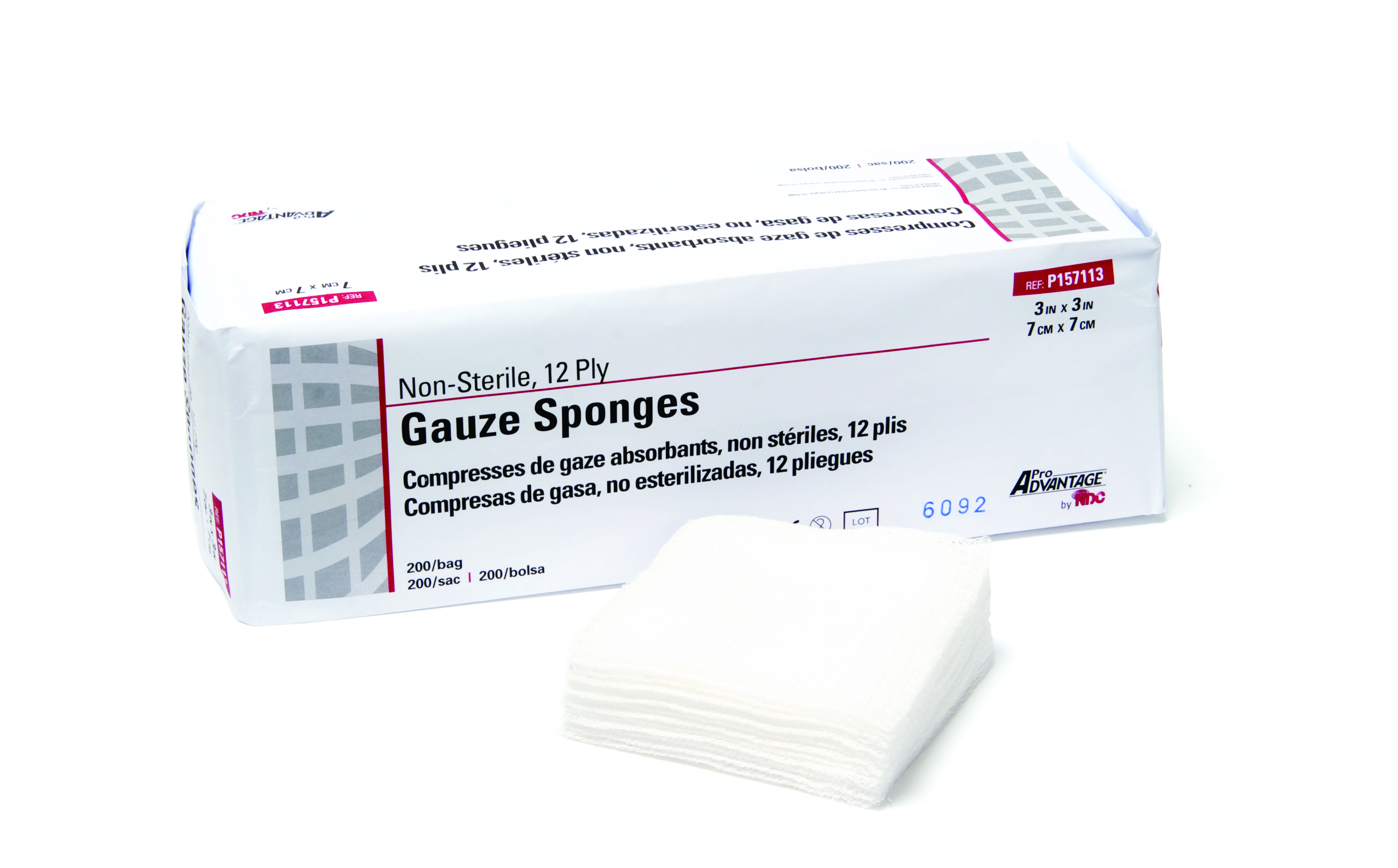 ADVANTAGE™ 4 Ply Non-Sterile 3"x3" Case of 4000 thumbnail 2