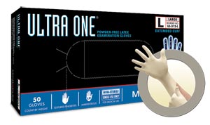 Ultra One Latex High Risk PF Glove Small 50/Bx thumbnail 4