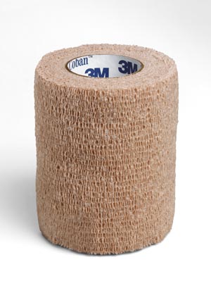 Coban Wrap Bandage Elastic 3"x5yd Tan Non-Sterile Ea product image
