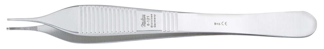 Adson Tissue Forceps 4-3/4 (1x2 and cross serrated) thumbnail 2