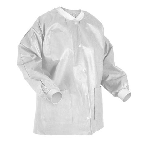 Extra-Safe White Lab Jacket X-Large Latex-Free Fluid Resistant AAMI Level 3 Pack of 10 thumbnail 5