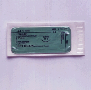 Ethilon Suture 5-0 18" Nylon Monofilament P-1 Green 12/Bx thumbnail 2