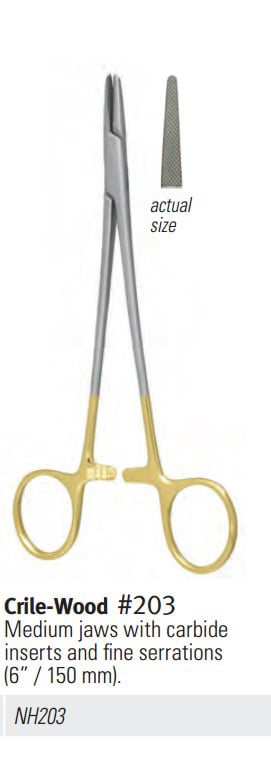 Needle Holder Crile Wood Stainless Steel 6 in / 150 mm Ea product image