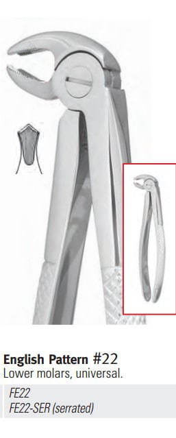 Nordent - Extraction Forceps #22 Serrated thumbnail 2