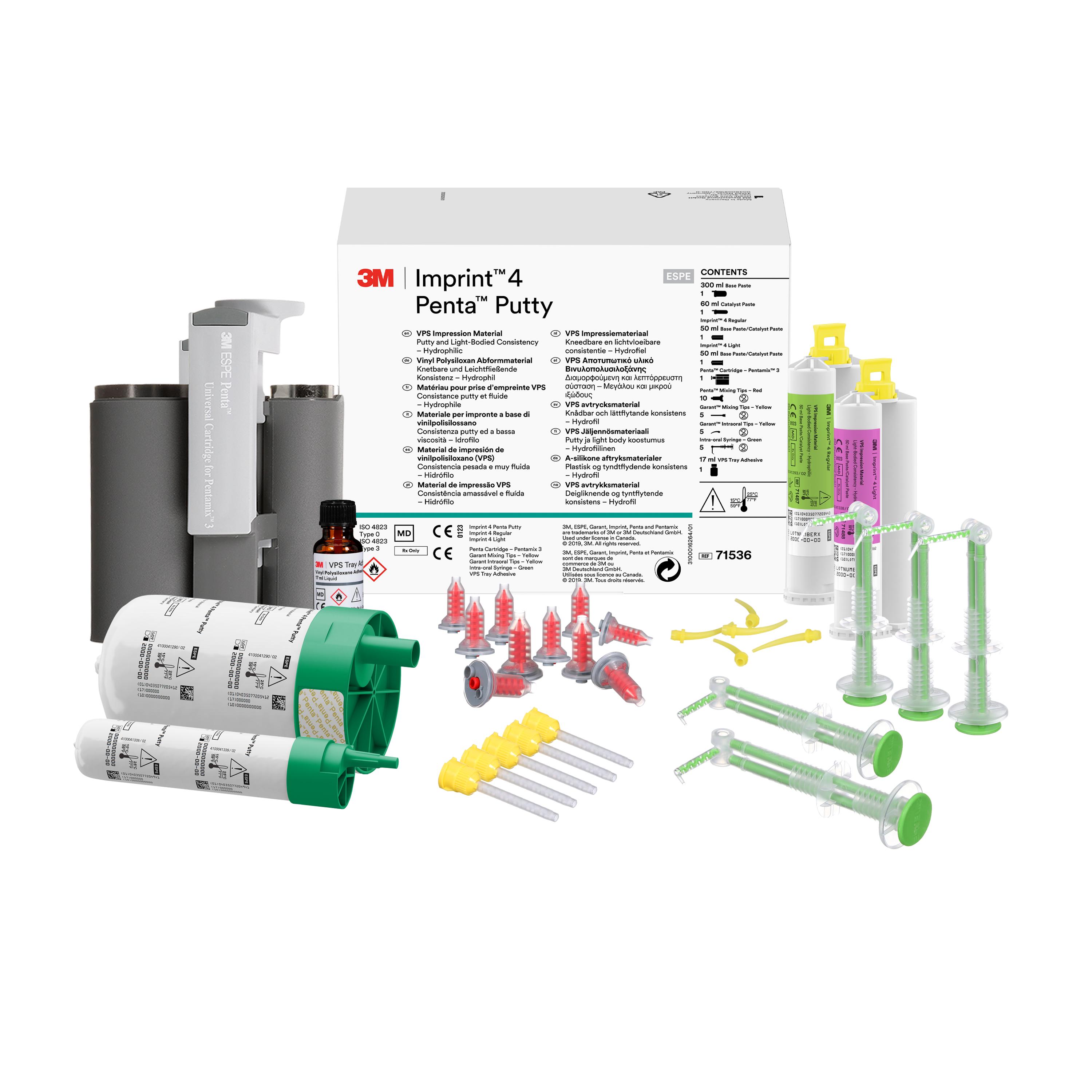 3M™ Imprint™ 4 Penta™ Impression Material Reg St 460 mL Putty Mint Intro Kit Ea product image