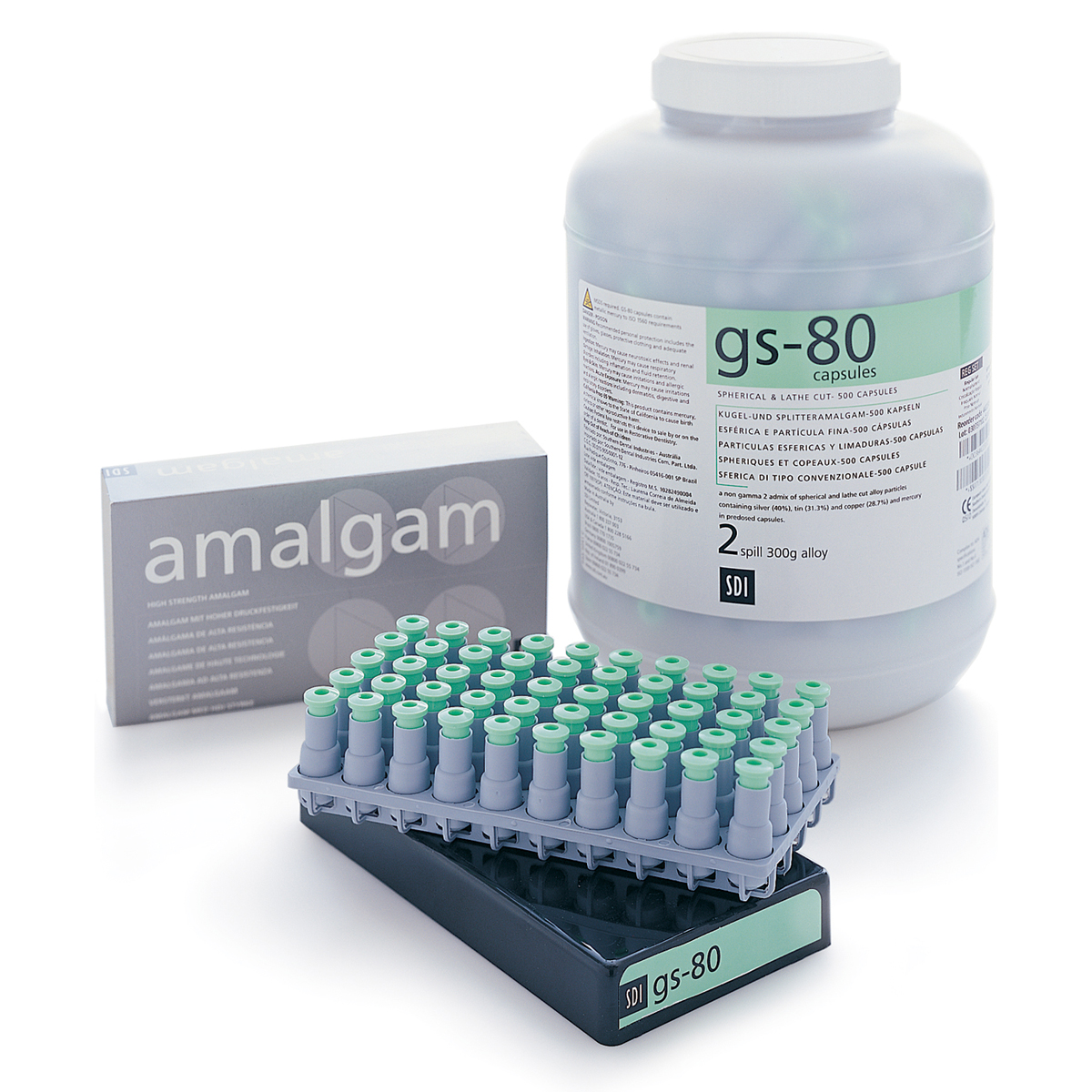 GS-80 Dispersed Phase Amalgam Capsules, 3 Spill, Regular Set, 800 mg, 500/Pk thumbnail 6
