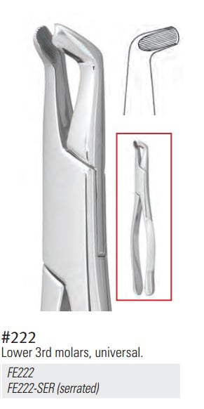 Extracting Forceps Size 22 3rd Molar Lower Universal Ea thumbnail 4