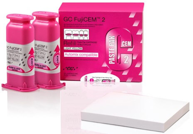 GC FujiCEM 2 Luting Rsn Mod Gls Inmr Automix Cement Wt 13.3 Gm Rfl 2/Pk thumbnail 11