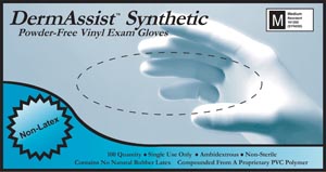 DermAssist® Vinyl Exam Gloves Large Clear Box of 100 product image