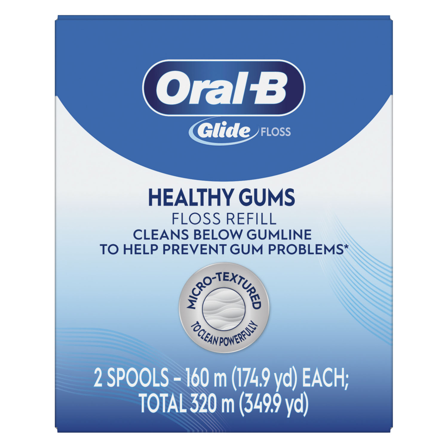 Oral-B Glide Healthy Gums Floss 160M Refill unflavored, 2 count (replaces 80303244) thumbnail 10