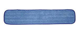Wet Mop Pad Velcro Blue Microfiber with Blue Binding 5 Inch x 18 Inch (DROP SHIP ONLY from Golden Star Inc. - $100 minimum order for prepaid freight outside the continental U.S. $50 dollar minimum order inside the continental U.S.) product image