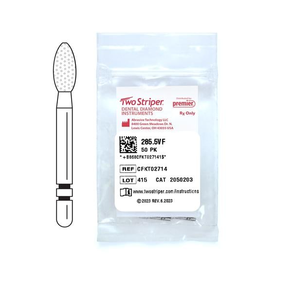 Two Striper 16A Diamond Bur Very Fine 285.5VF 50/Pk thumbnail 5