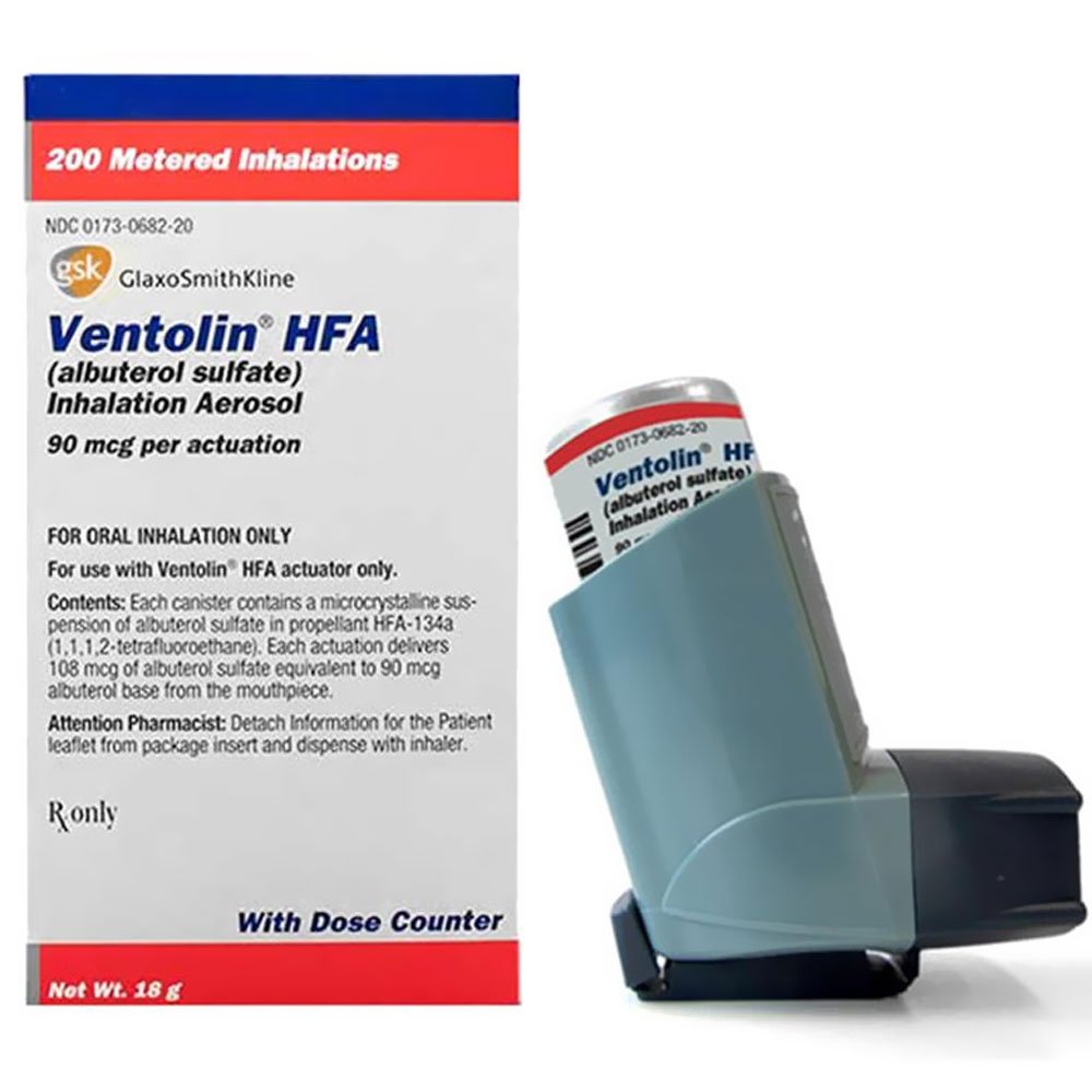 Ventolin Inhalation Aerosol Inhaler 18gm Each product image