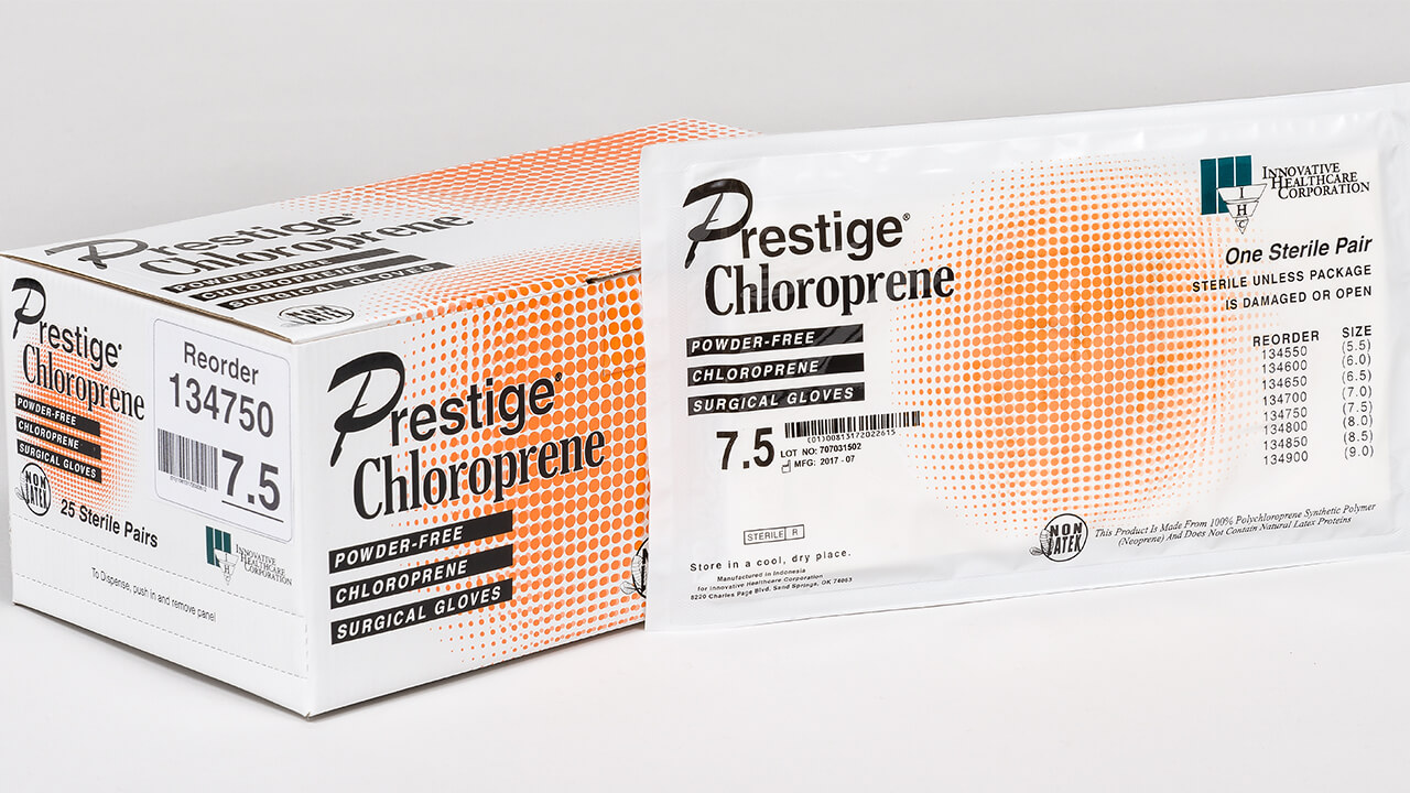 Dermassist Prestige Polychloroprene Sterile PF Glove #7.5 25Prs/Box 134750 thumbnail 3