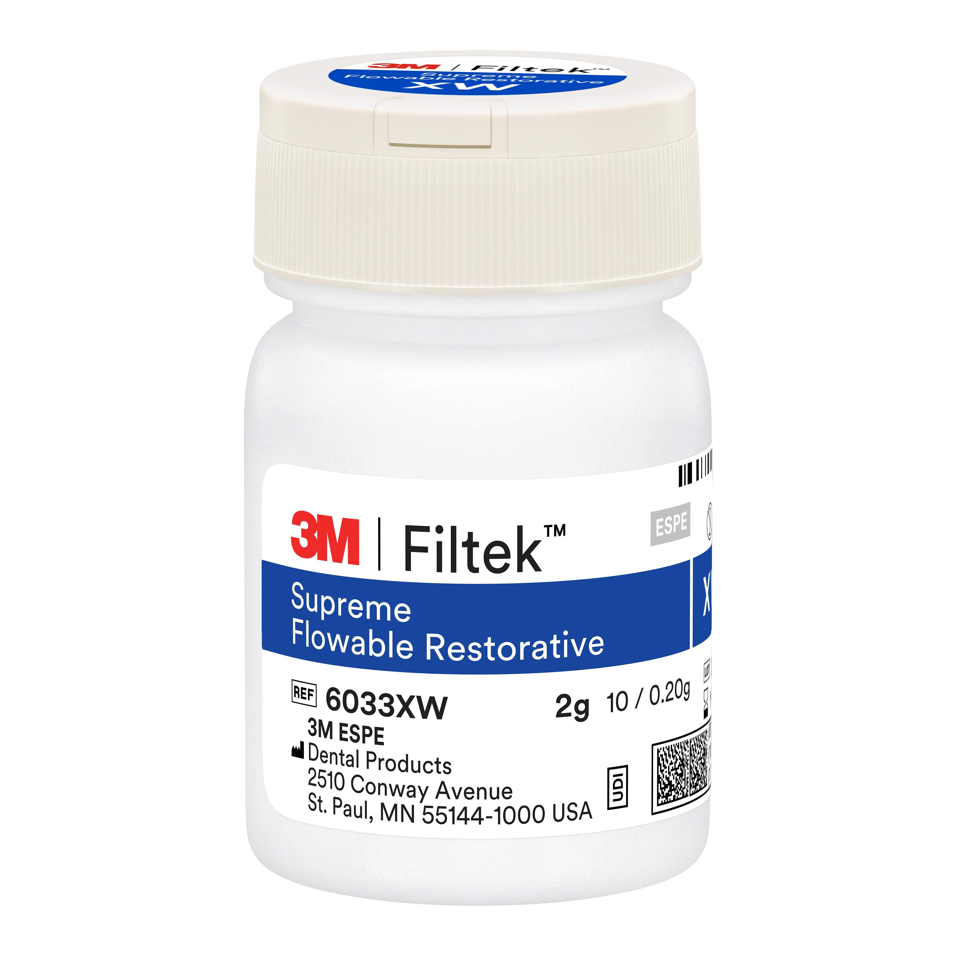 Filtek Supreme Ultra Flowable, Cavifil Refill, 0.2 g, X-White, 20/Pk, 6033XW thumbnail 6