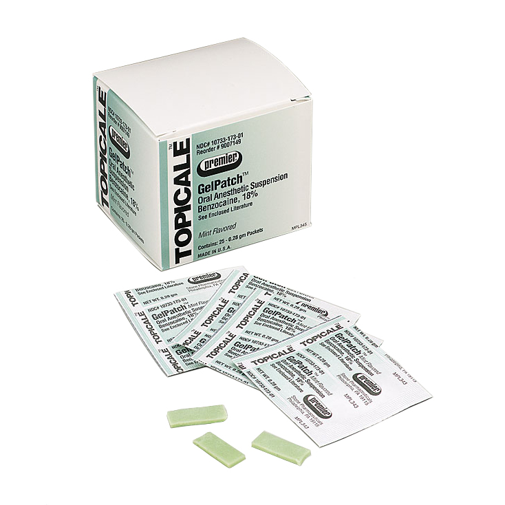 Topicale Anesthetic Gel Patch, 1.4 mm, Mint, 25/Pk thumbnail 12
