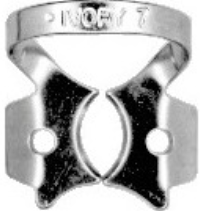 Hygenic Rubber Dam Clamp, Gloss Finish, # W7, Wingless, 1/Pk, H02765 thumbnail 5