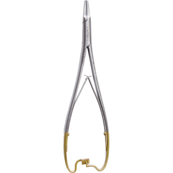 Needle Holder Straight Mathieu-Ryder Carbide German Stainless Steel 5.5 in Ea thumbnail 2