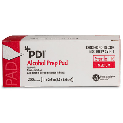 Prep Pad 70% Isopropyl Alcohol v/v Medium 1.1 in x 2.6 in thumbnail 3