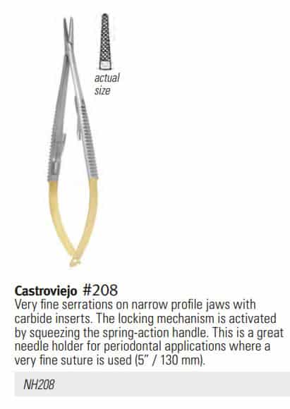 Needle Holder Castroviejo Stainless Steel Ea product image