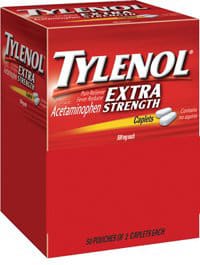 Tylenol Pn Rlvr/Fvr Rdcr Caplets 500mg Extra Strength Industrial Pack 50x2/Bx product image
