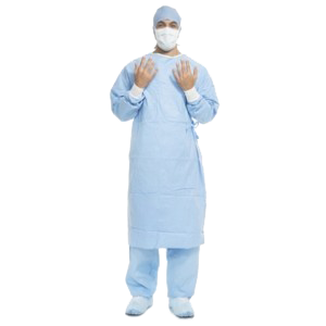 Aero Blue Surgical Gown AAMI Level 3 Breathable Material Standard / Large Ea thumbnail 2