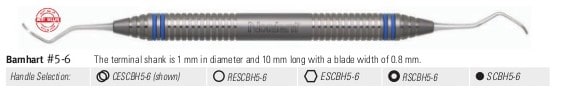 Universal Curette Barnhart Double End Size 5/6 DuraLite Round Stainless Steel Ea thumbnail 6