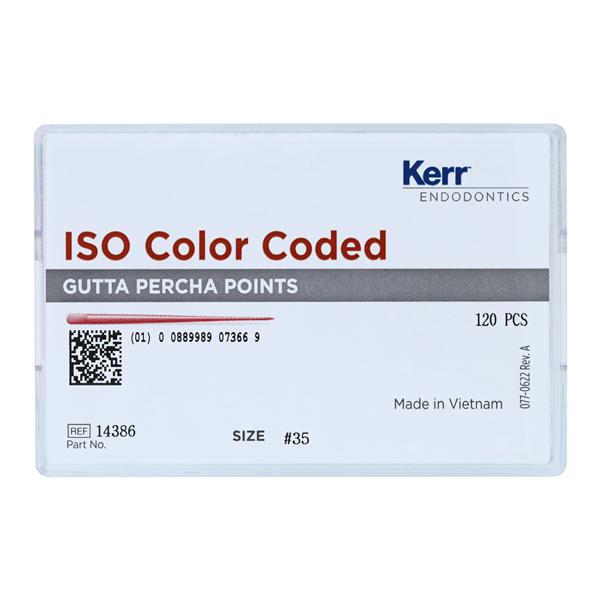 Standardized Gutta Percha Points, Vials, 0.02 Taper, # 35, Green, 120/Pk, 14386 thumbnail 4