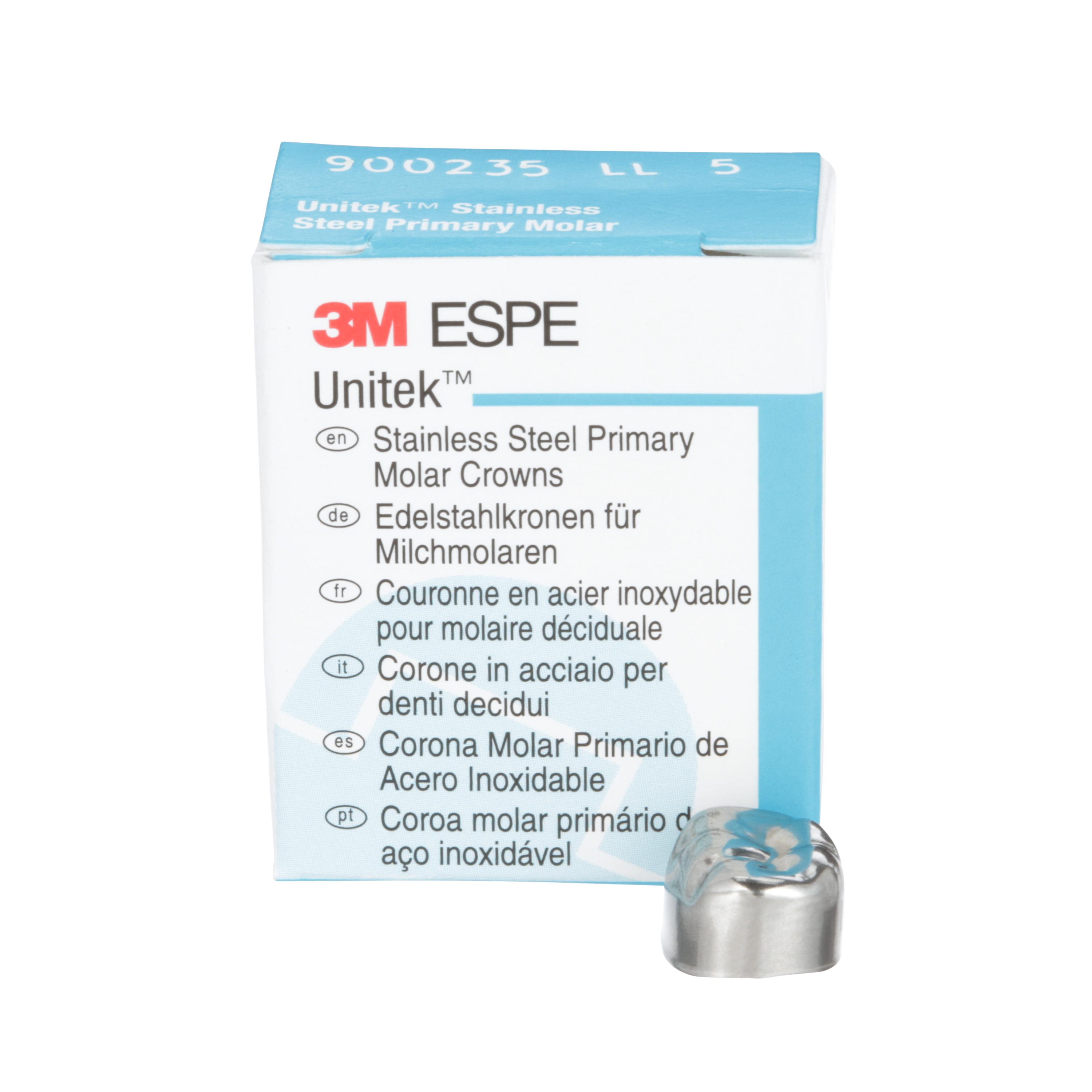 Unitek SS Primary 2nd Molar LL-5 crowns, box of 5 thumbnail 7