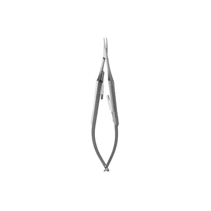 Micro Curved Smooth Castroviejo Needle Holder 5.5" with Flat Handle product image