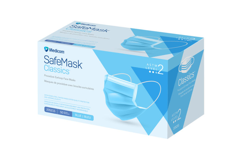 SafeMask Classics Earloop Masks L2 50/Box Blue, 205215 product image