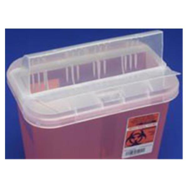 Sharps Container 2gal Trans Rd 7.25x10.5x12.75" Drop Ld Hrzntl Drp Plstc 2 Gal thumbnail 4