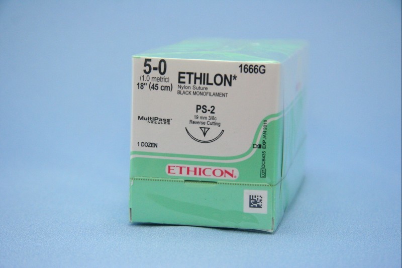 Ethilon Suture 5-0 18" Nylon Monofilament PS-2 Black 12/Bx thumbnail 4