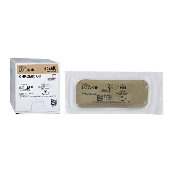 Chromic Gut Suture with C3 Needle (PRC), 3/8 Circle, 18"/45 cm, # 5-0, 12/Pk, 1248B thumbnail 7