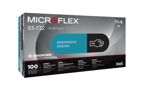 MICROFLEX MidKnight Touch Nitrile Exam Gloves X-Small Black Non-Sterile thumbnail 6