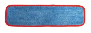 Wet Mop Pad Velcro Blue Microfiber with Red Binding 5 Inch x 24 Inch (DROP SHIP ONLY from Golden Star Inc. - $100 minimum order for prepaid freight outside the continental U.S. $50 dollar minimum order inside the continental U.S.) product image