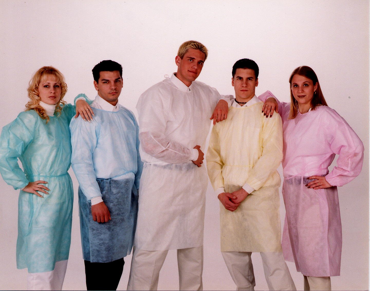 ValuMax Blue Isolation Gown with Elastic Cuffs X-Large Latex-Free Splash Resistant Case of 50 thumbnail 2