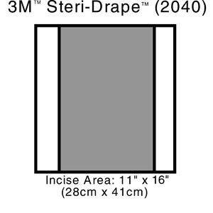 3M STERI-DRAPE 2 INCISE DRAPES 2040 product image