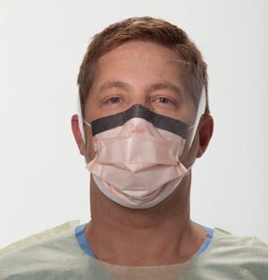 FluidShield Procedure Mask ASTM Level 3 Fog-Free Strip Orange 400/Ca thumbnail 4
