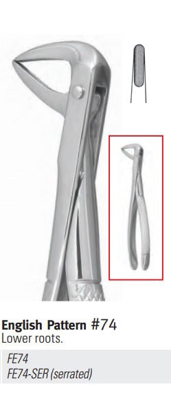 Extracting Forceps Size 74 English Ea product image