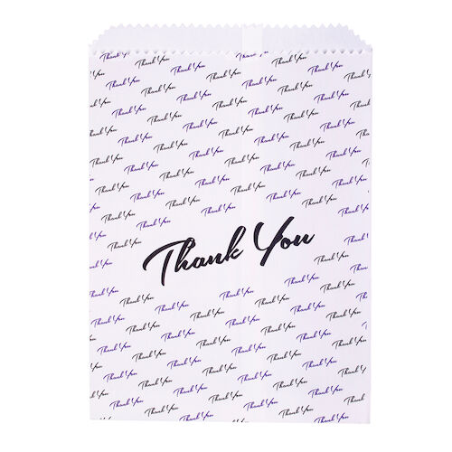 Scatter Print Bags Thank You Tooth 1-Sided White 100/Pk thumbnail 5