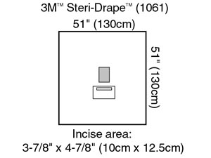 3M STERI-DRAPE OPHTHALMIC SURGICAL DRAPES 1061 product image