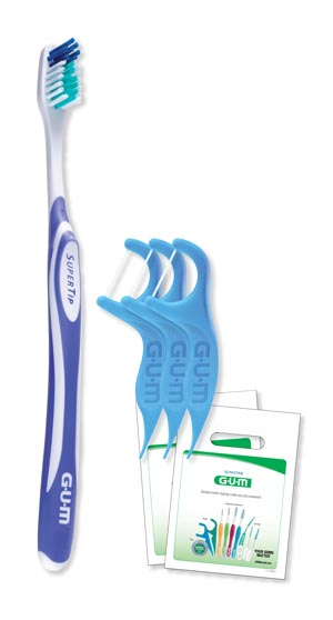 GUM Super Tip Toothbrush / Flossers Patient Pack Ea thumbnail 7