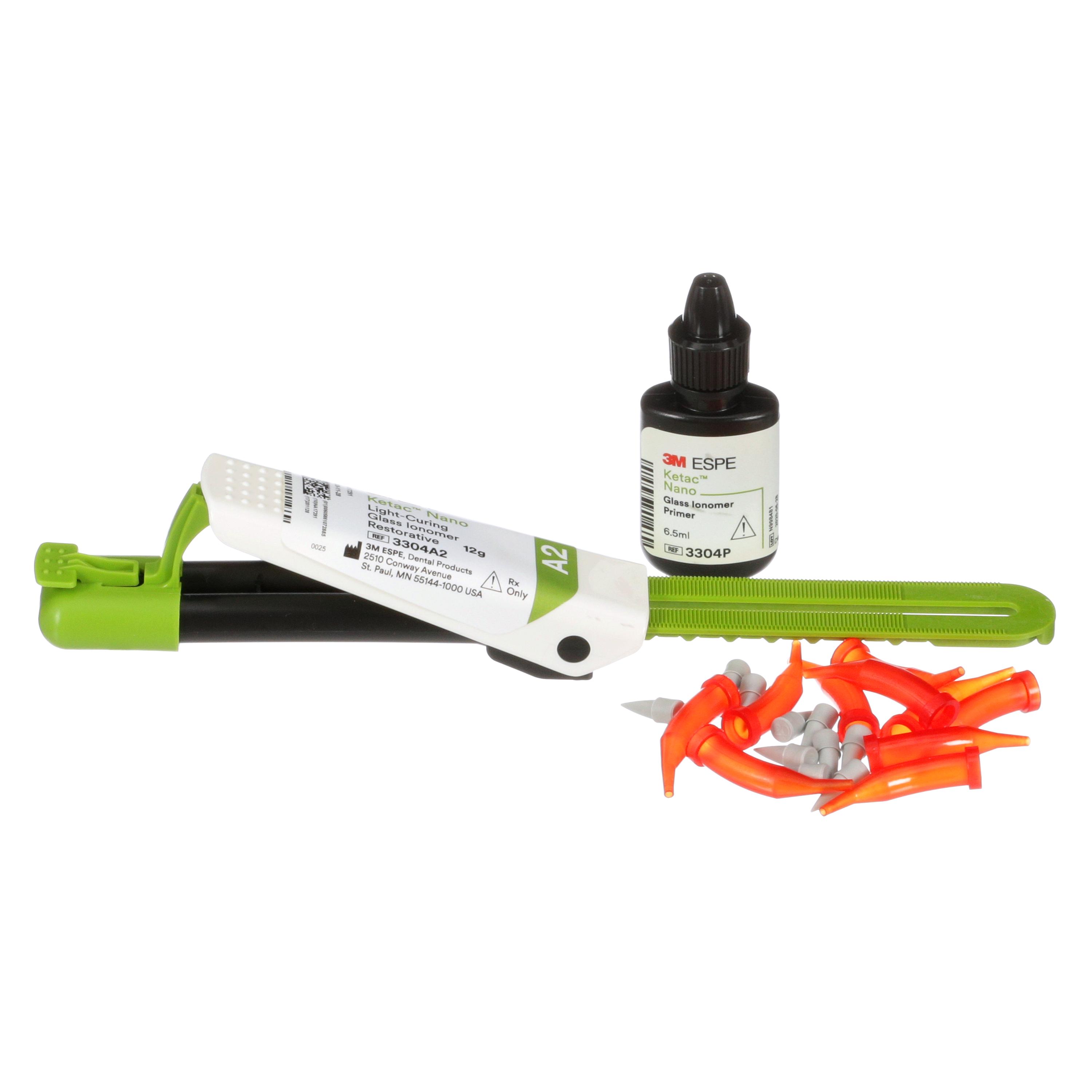 Ketac Nano Light-Curing Glass Ionomer Restorative, Clicker Dispenser Trial Kit, 12 g, A2, 1/Pk thumbnail 10