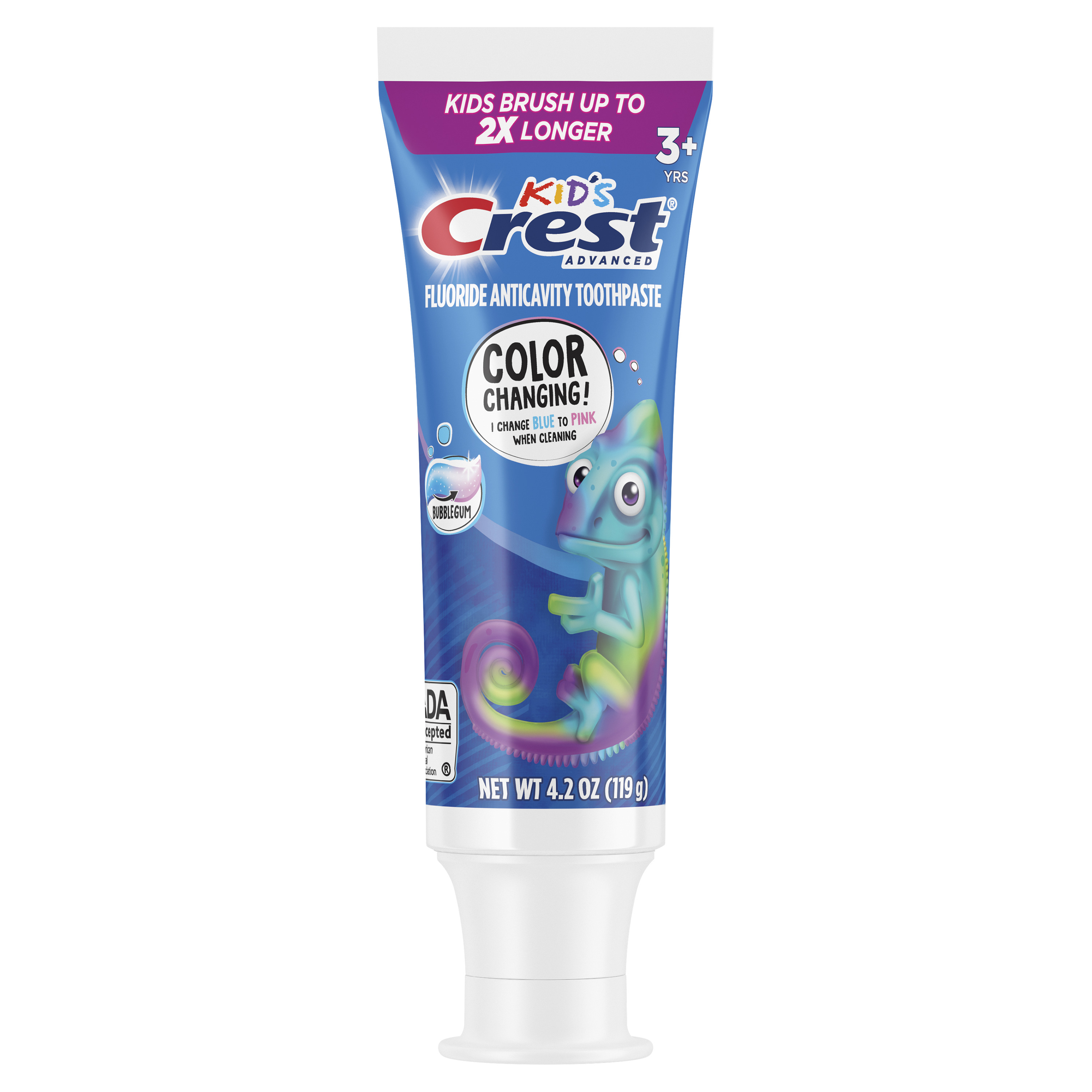P&G - Kid's Crest Advanced Color Changing Toothpaste, Bubble Gum, 4.2 oz Tube, 24/cs thumbnail 6