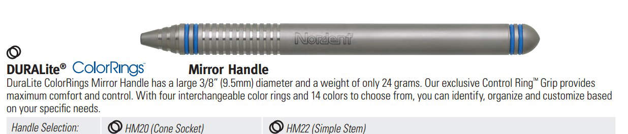 Mirror Handle Simple Stem Single End DuraLite ColorRing Ea product image