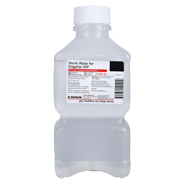 Irrigation Solution Water 1000ml Plastic Injection Container Ea product image